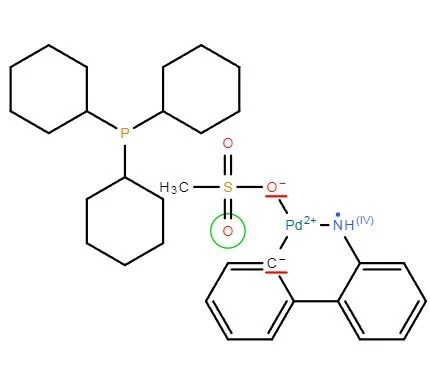 CAS:1445086-12-3|Метансульфонато(трициклогексилфосфін)(2'-aMino-1,1'-біфеніл-2-іл)паладійM(II) Дихлорметановий аддукт